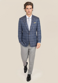 Lafayette Deep Cobalt Blue Plaid Jacket - SARTORO