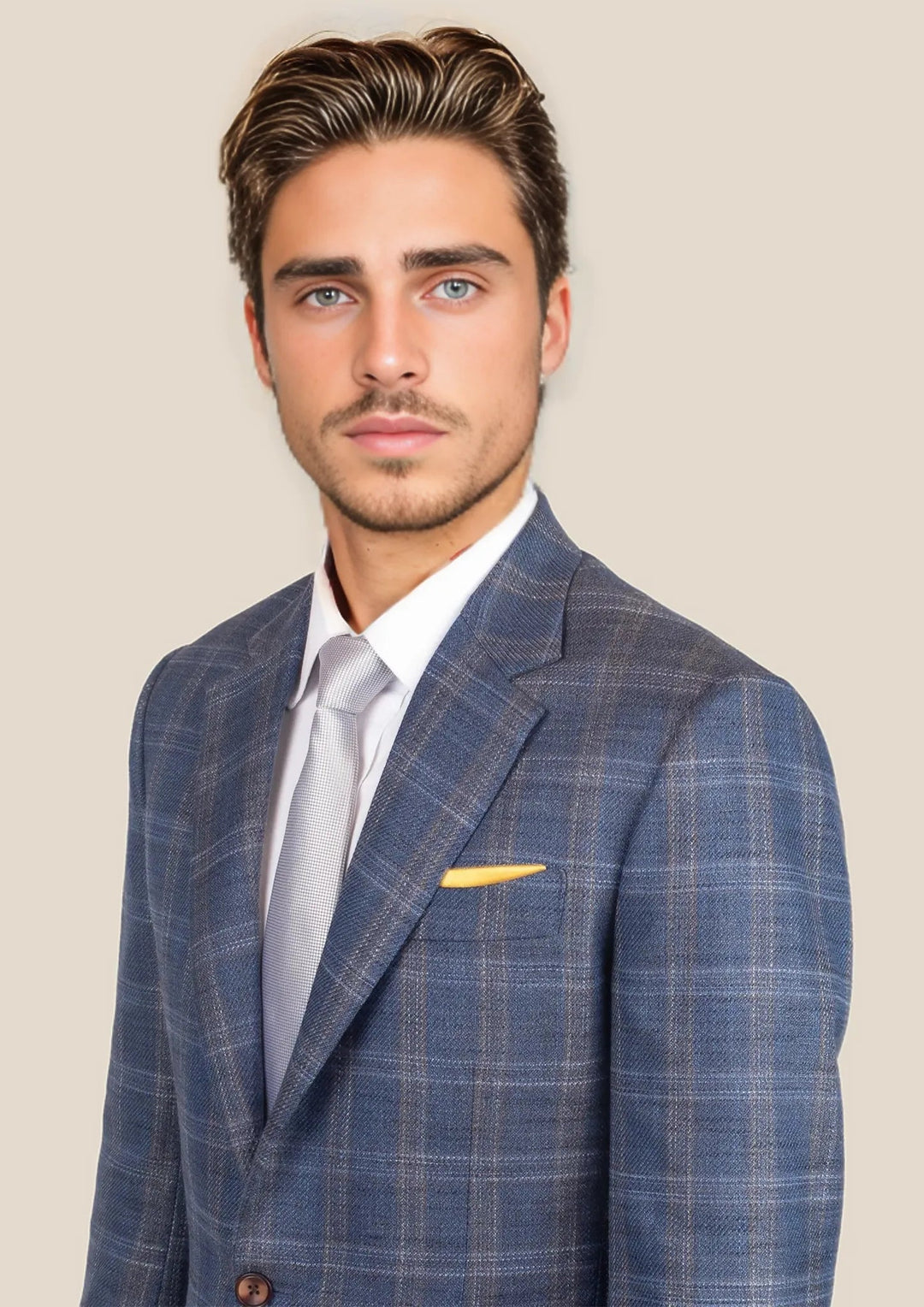 Lafayette Deep Cobalt Blue Plaid Jacket - SARTORO