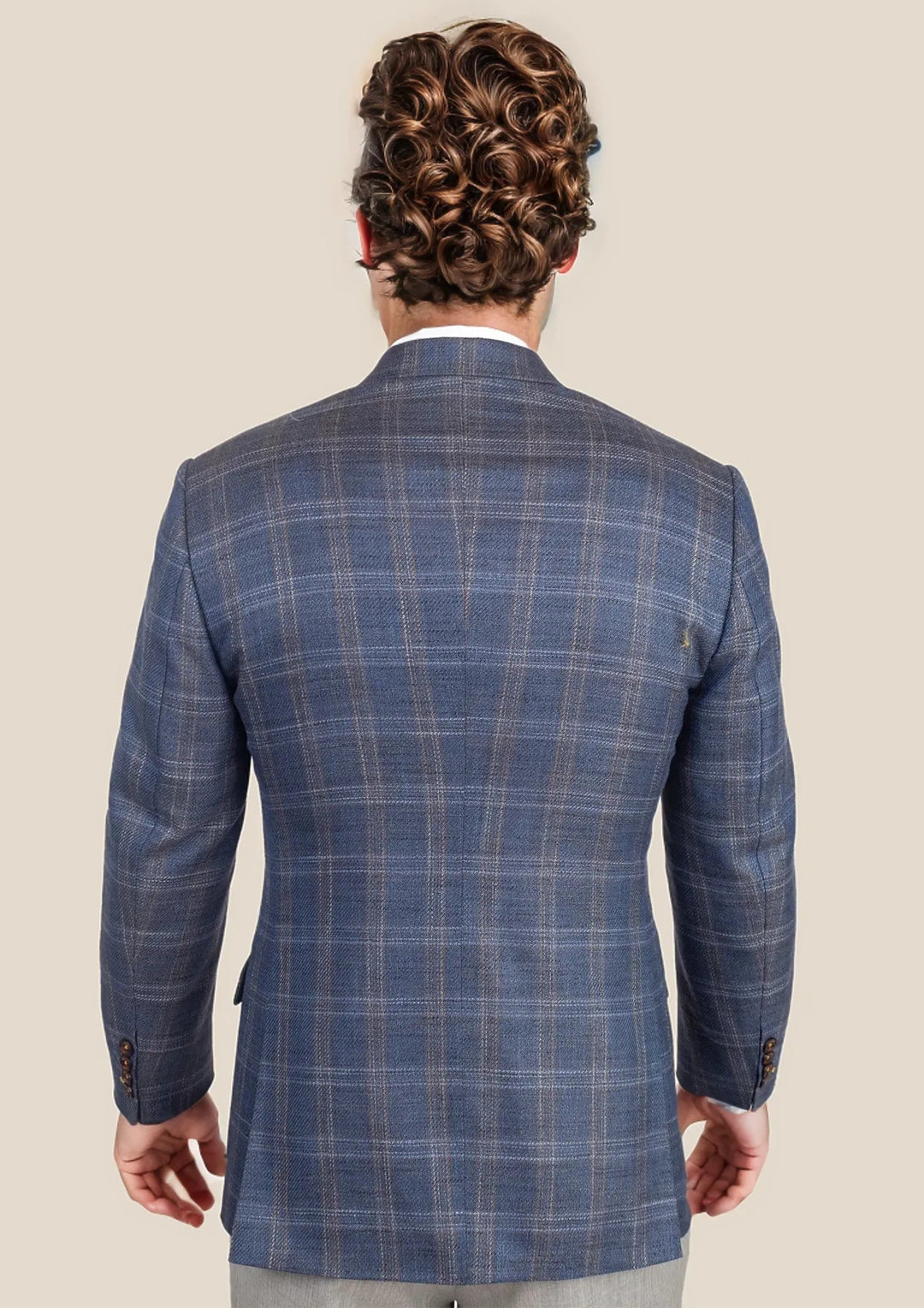 Lafayette Deep Cobalt Blue Plaid Jacket - SARTORO