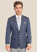 Lafayette Deep Cobalt Blue Plaid Jacket - SARTORO