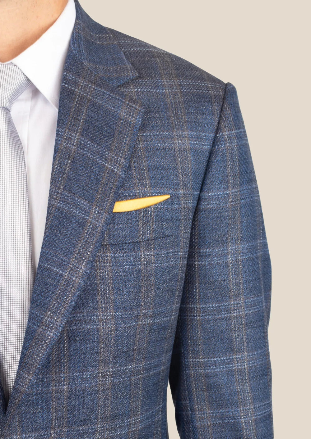 Lafayette Deep Cobalt Blue Plaid Jacket - SARTORO