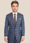 Lafayette Deep Cobalt Blue Plaid Suit