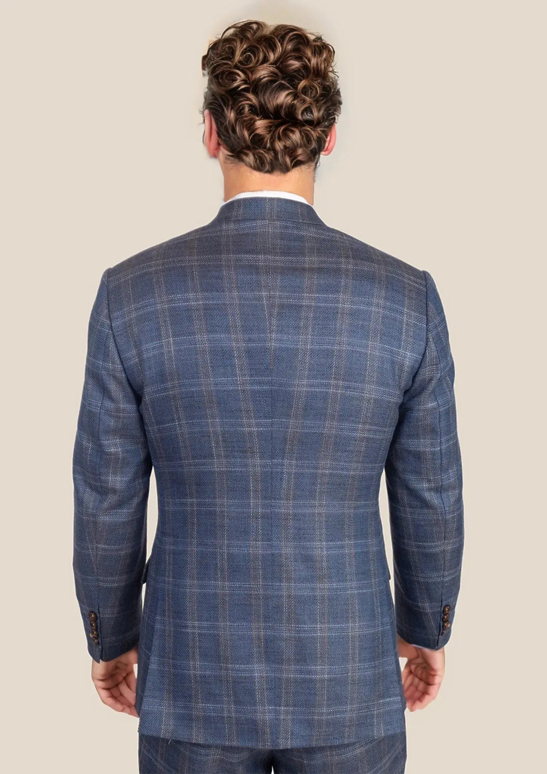 Lafayette Deep Cobalt Blue Plaid Suit - SARTORO