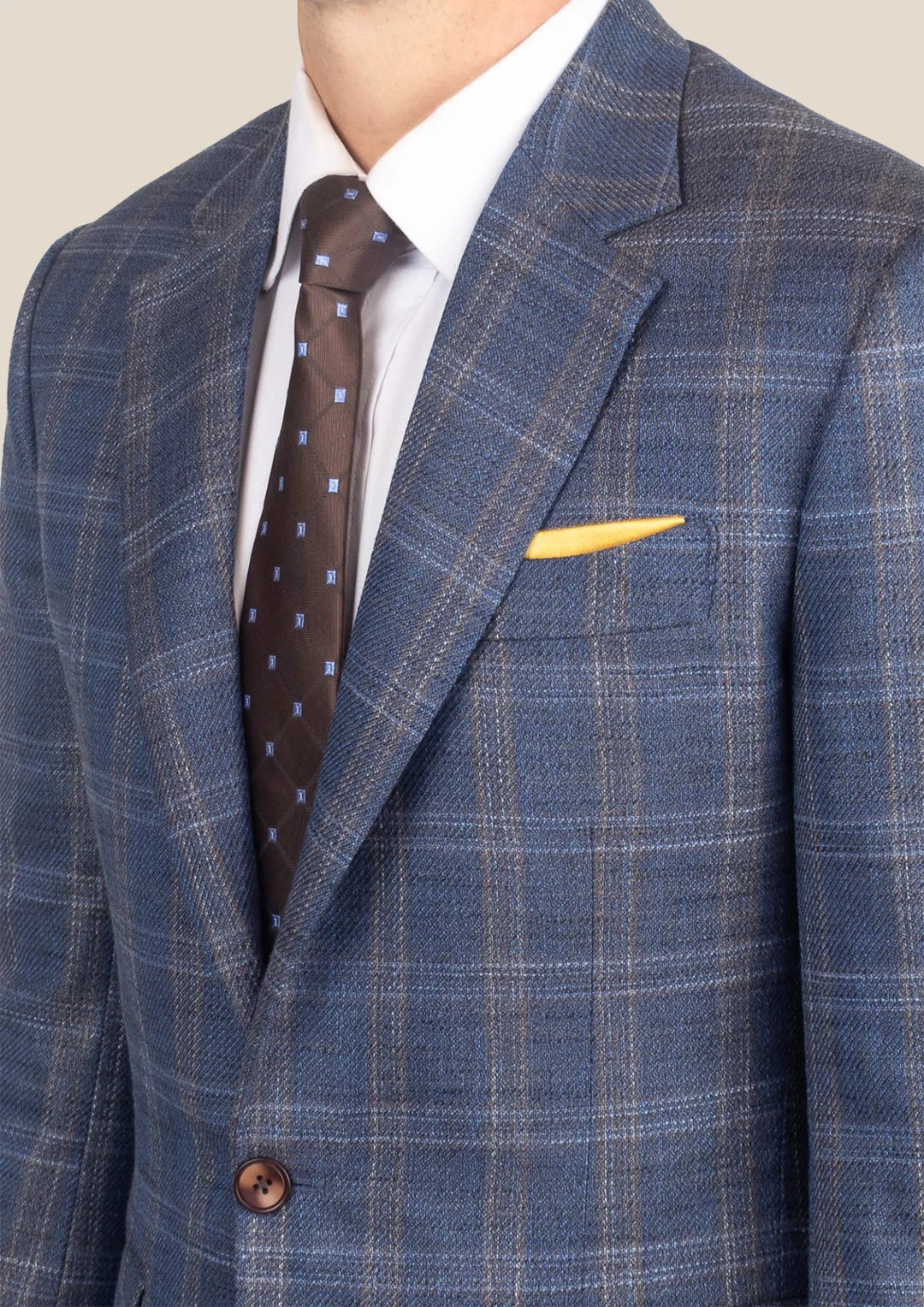 Lafayette Deep Cobalt Blue Plaid Suit - SARTORO