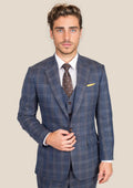 Lafayette Deep Cobalt Blue Plaid Suit - SARTORO