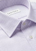 Lavender Gridline Shirt - SARTORO663