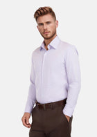 Lavender Micro Grid Shirt - SARTORO537