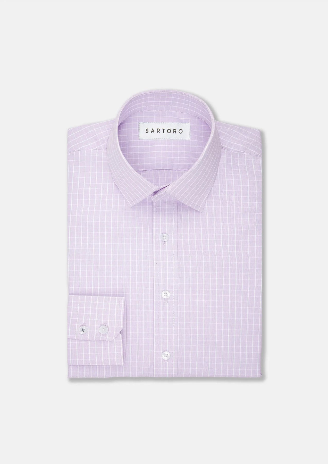 Lavender Plaid Shirt - SARTORO