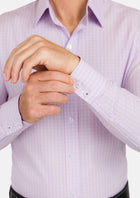 Lavender Plaid Shirt - SARTORO459