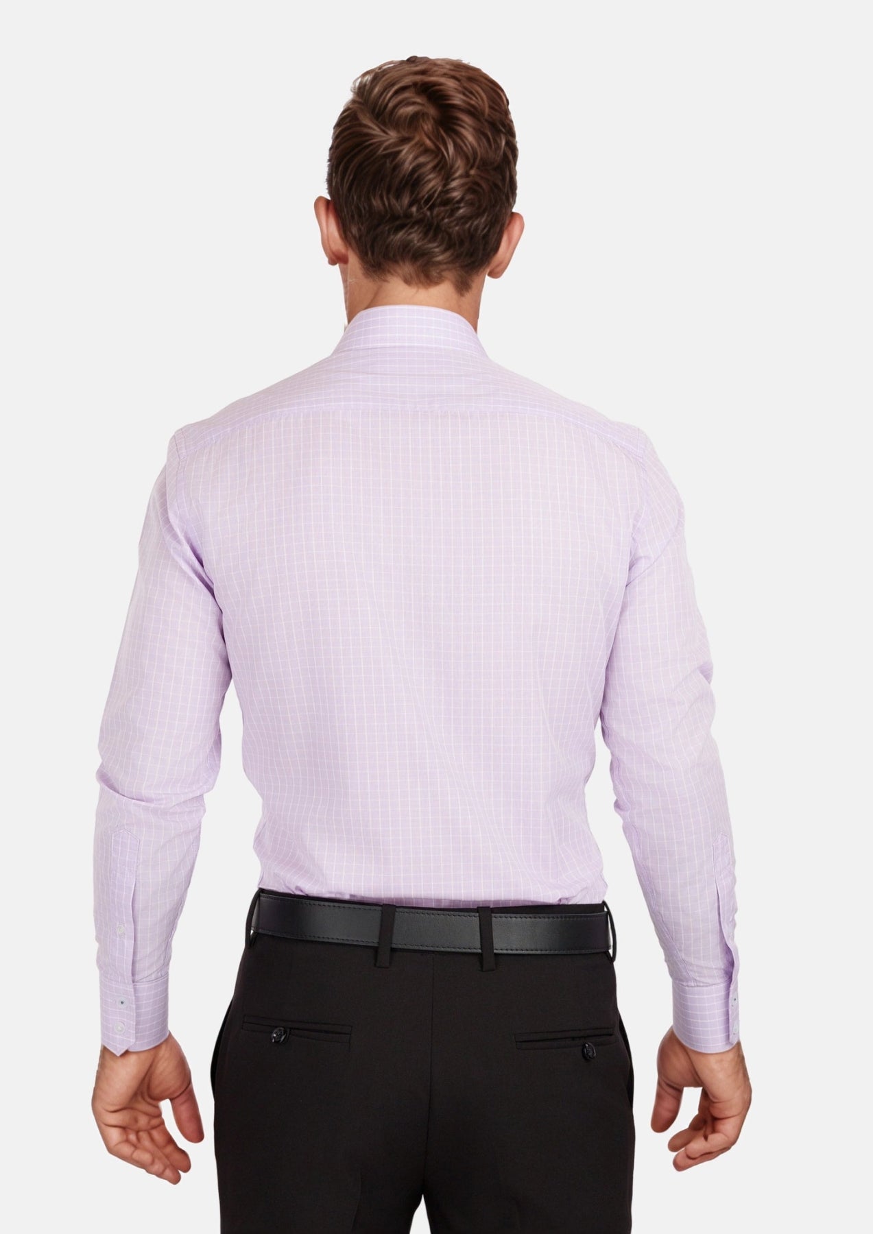Lavender Plaid Shirt - SARTORO
