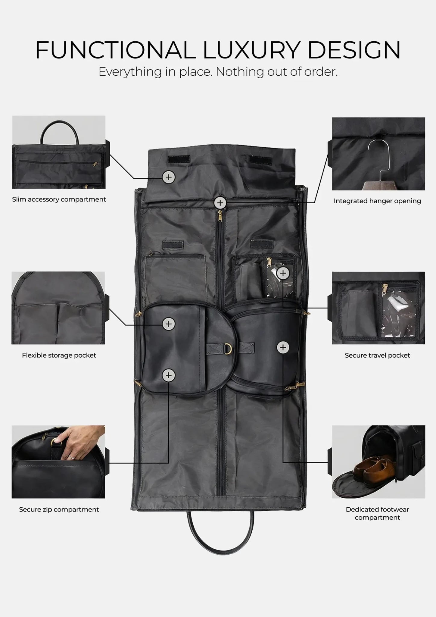 Leather Garment Duffel Bag - SARTORO205