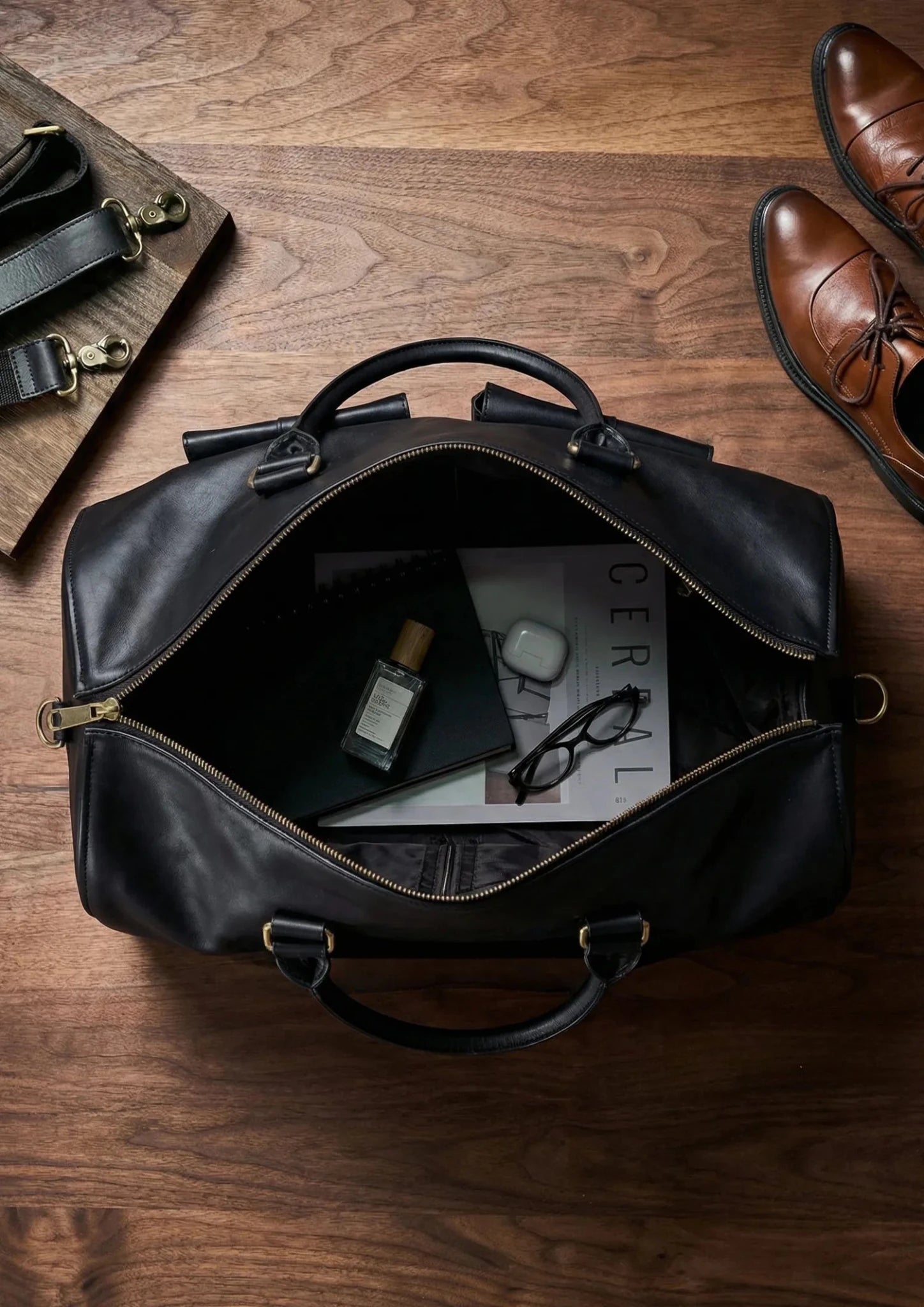 Leather Garment Duffel Bag - SARTORO784