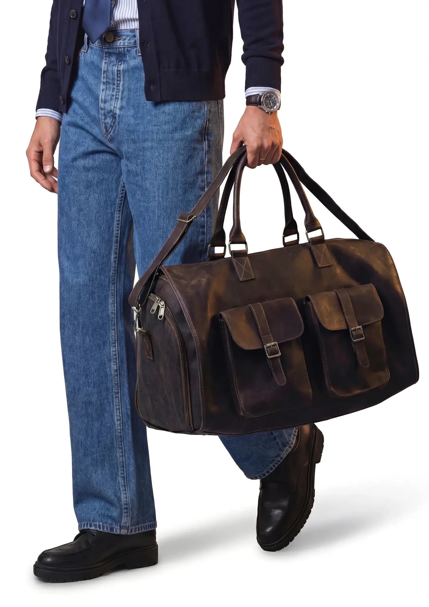 Leather Garment Duffel Bag - SARTORO449