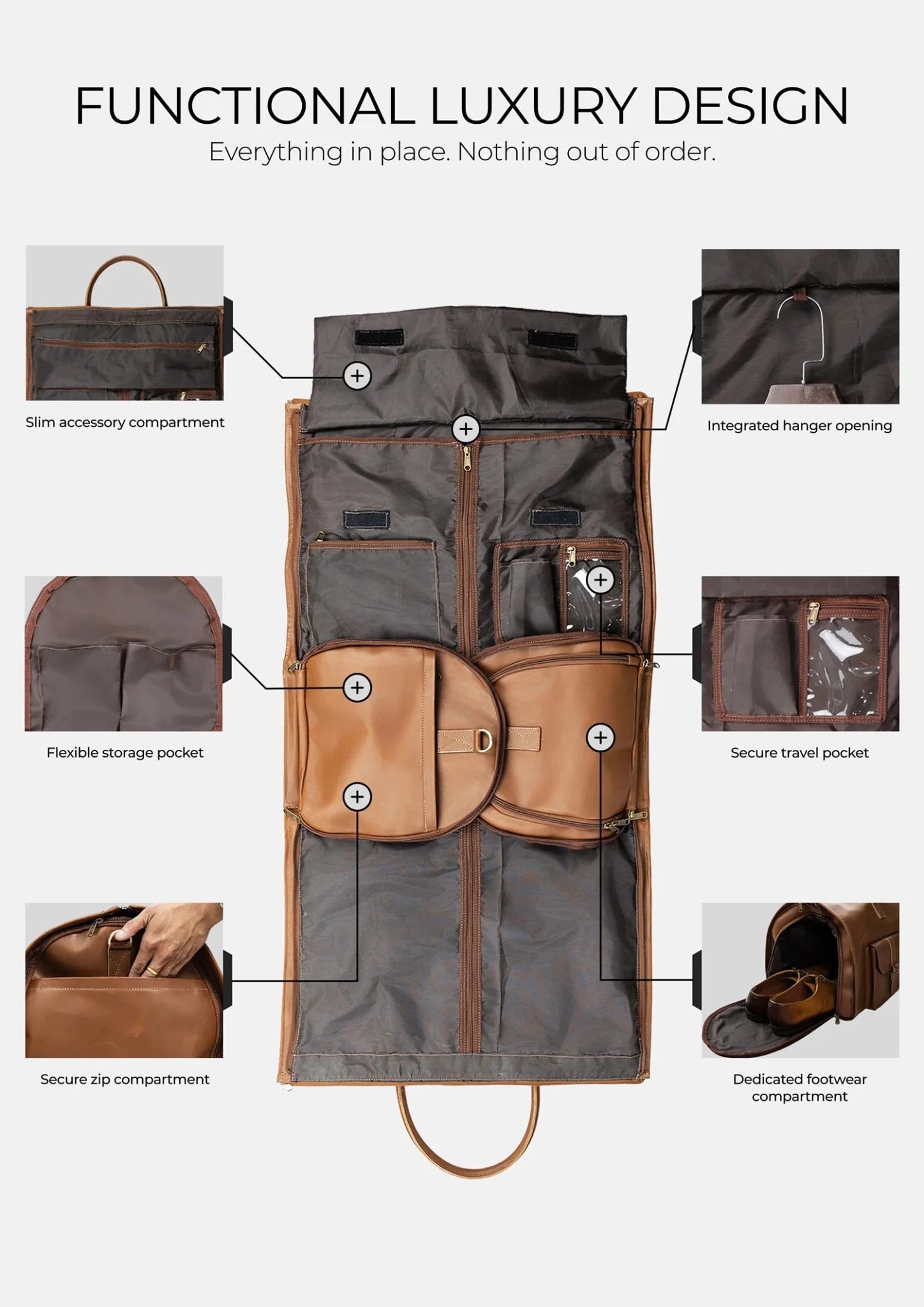 Leather Garment Duffel Bag - SARTORO224