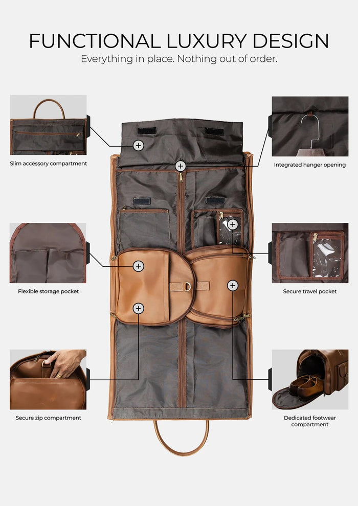 Leather Garment Duffel Bag - SARTORO214