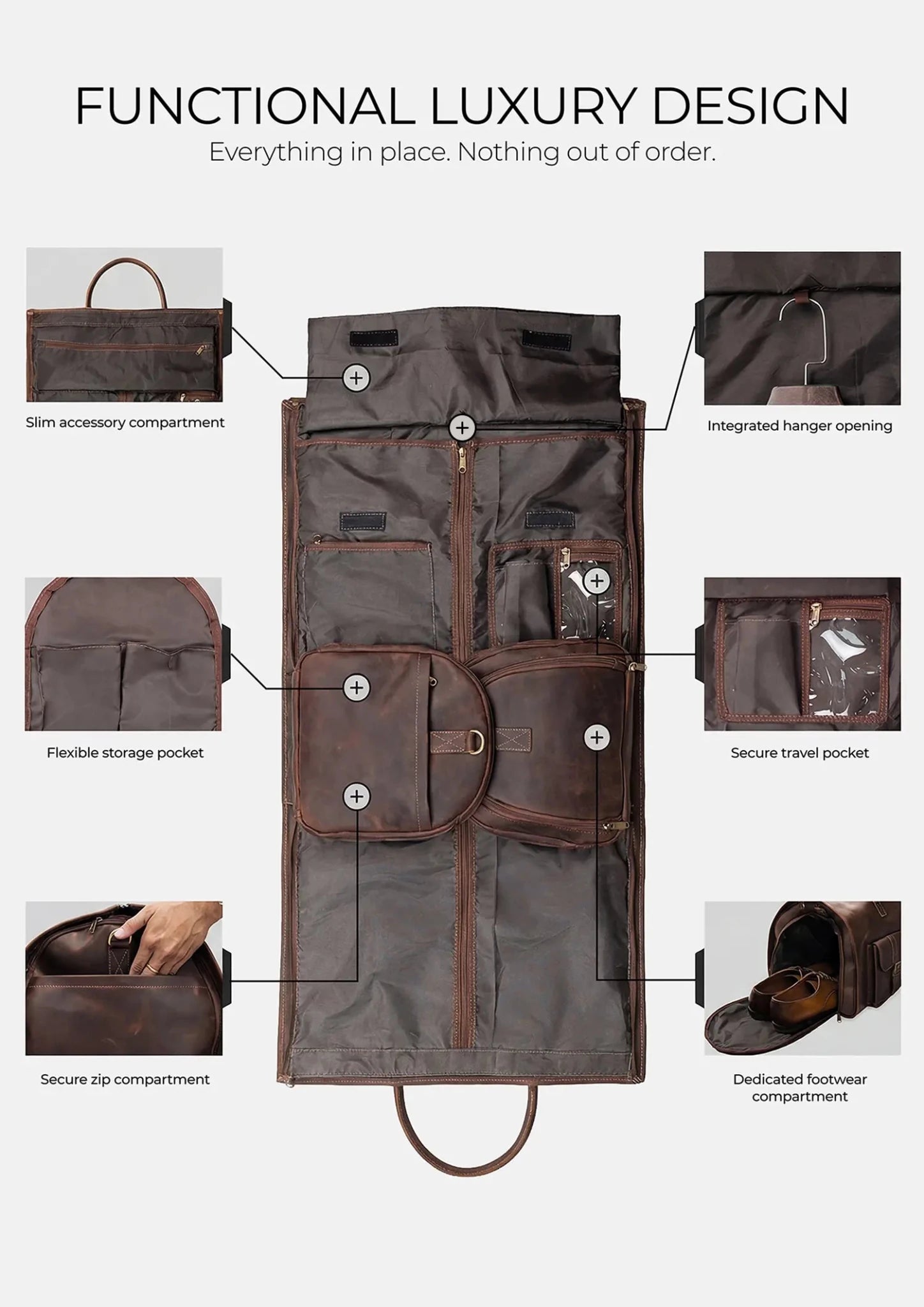 Leather Garment Duffel Bag - SARTORO778