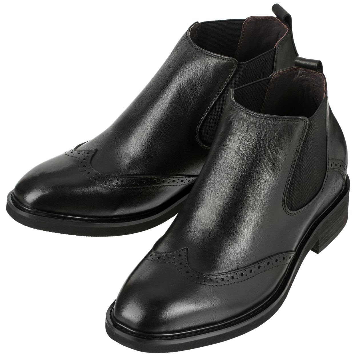 Leather Wing-Tip Ankle Boots - Three Inches - K28802 - SARTORO132