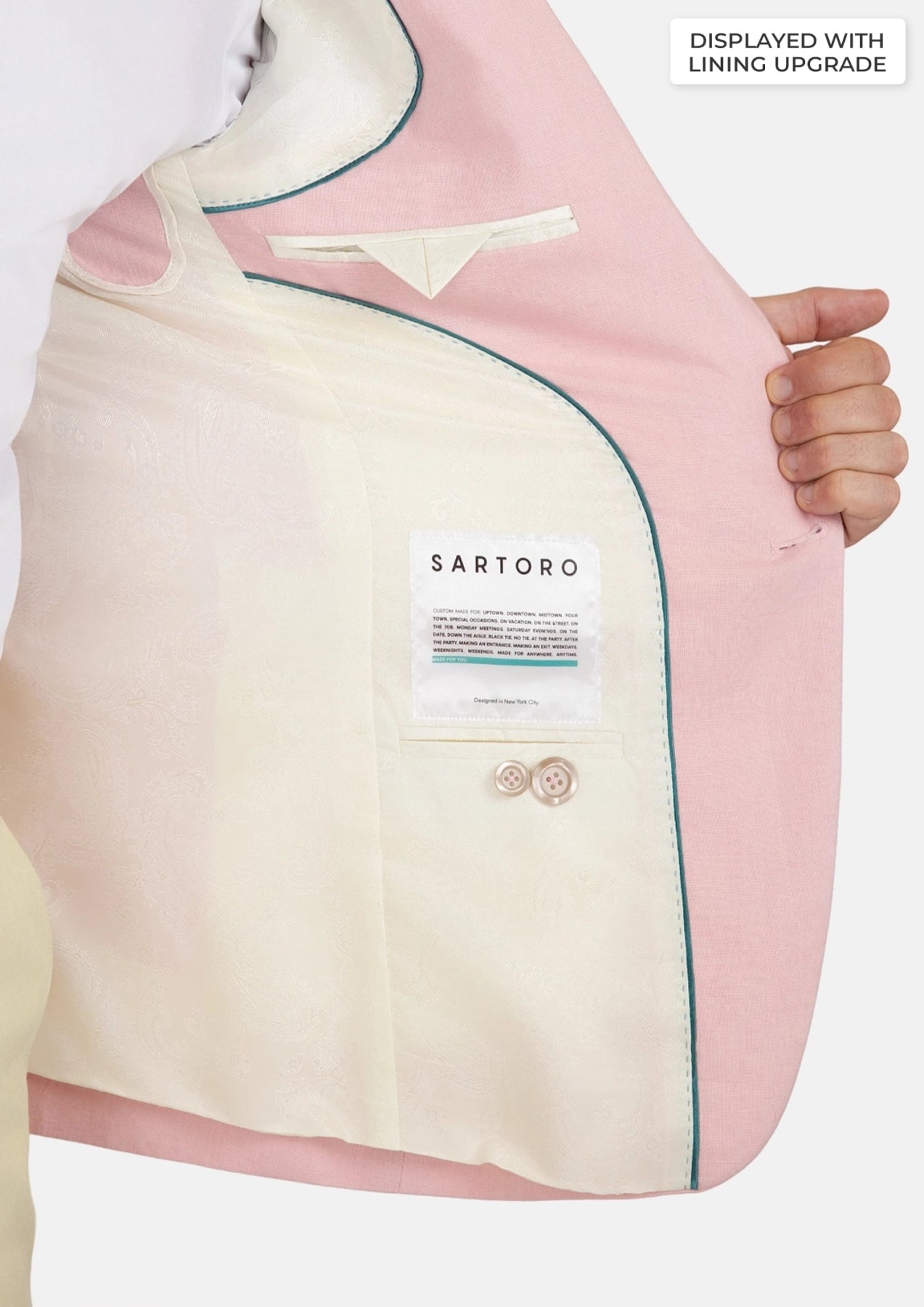 Liberty Amaranth Pink Linen Jacket - SARTORO
