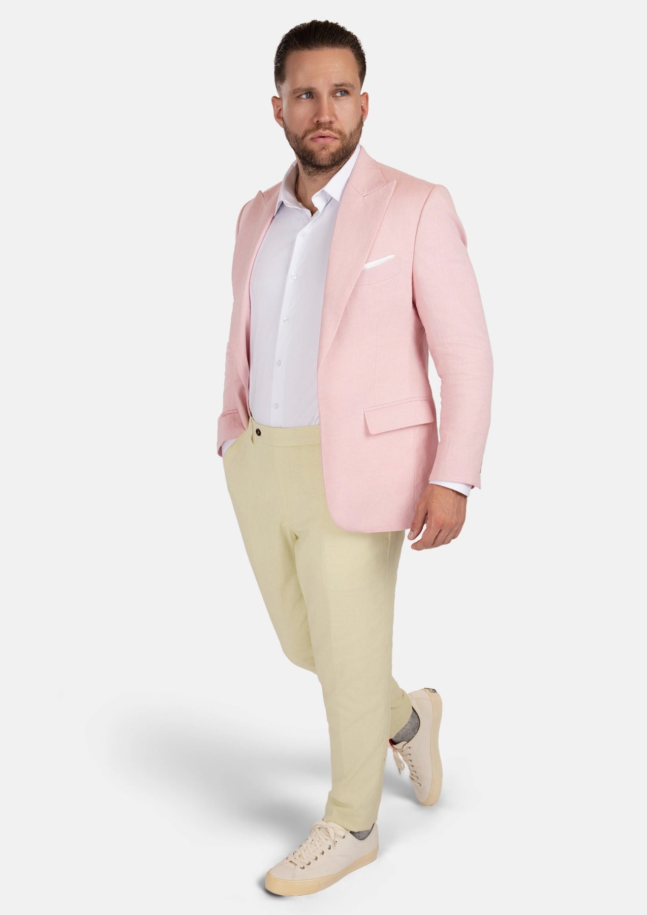 Liberty Amaranth Pink Linen Jacket - SARTORO