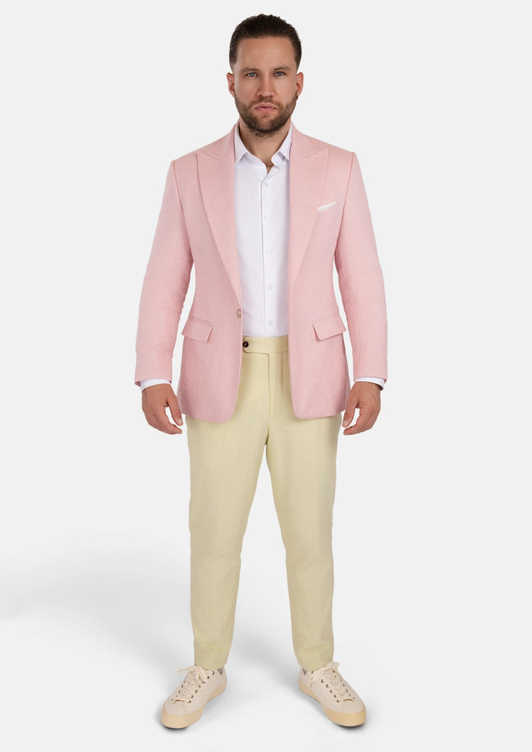 Liberty Amaranth Pink Linen Jacket - SARTORO341