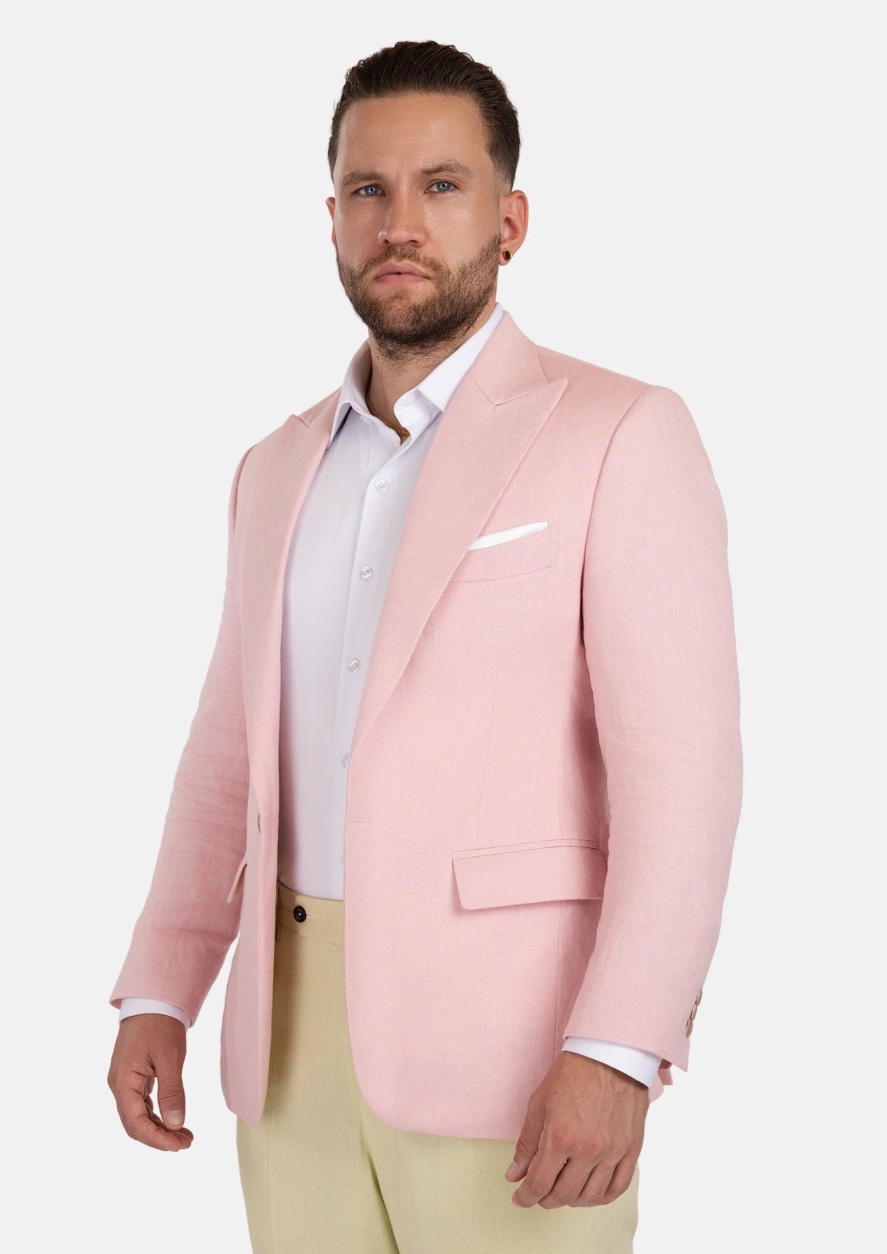 Liberty Amaranth Pink Linen Jacket - SARTORO