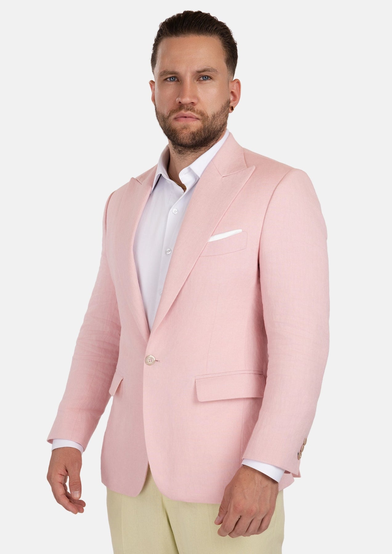 Liberty Amaranth Pink Linen Jacket - SARTORO