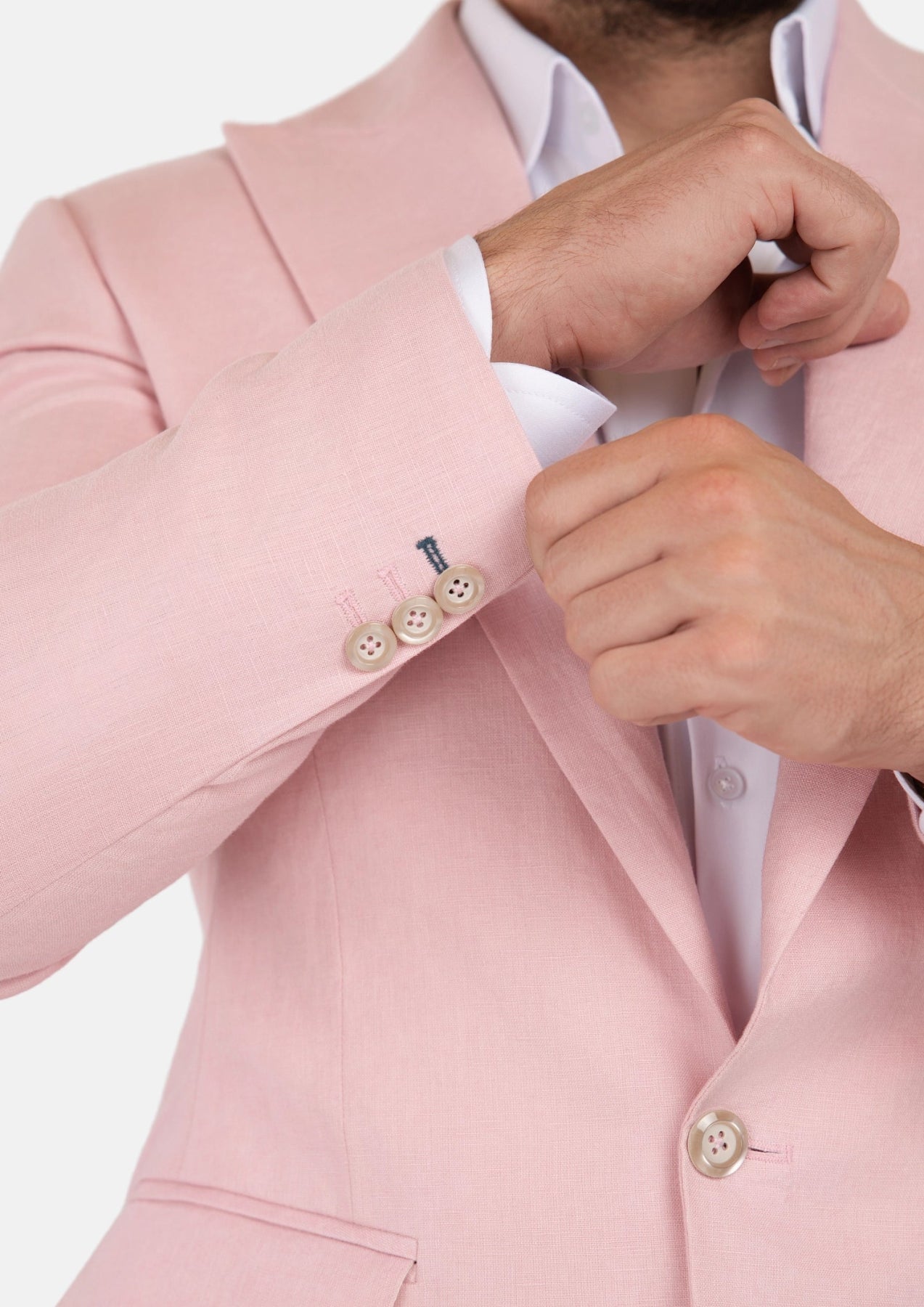 Liberty Amaranth Pink Linen Suit - SARTORO
