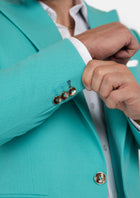 Liberty Atlantis Green Linen Blend Jacket - SARTORO245