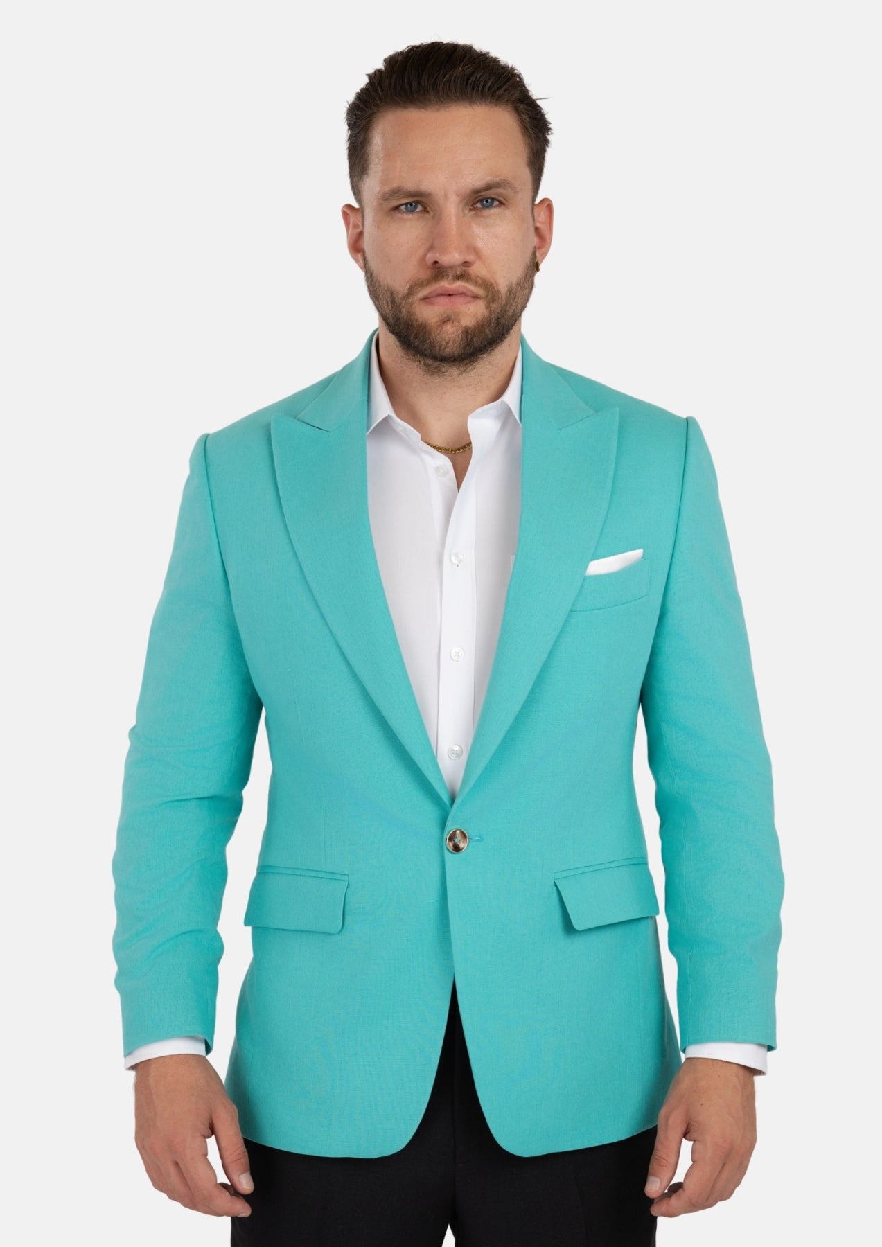 Liberty Atlantis Green Linen Blend Jacket