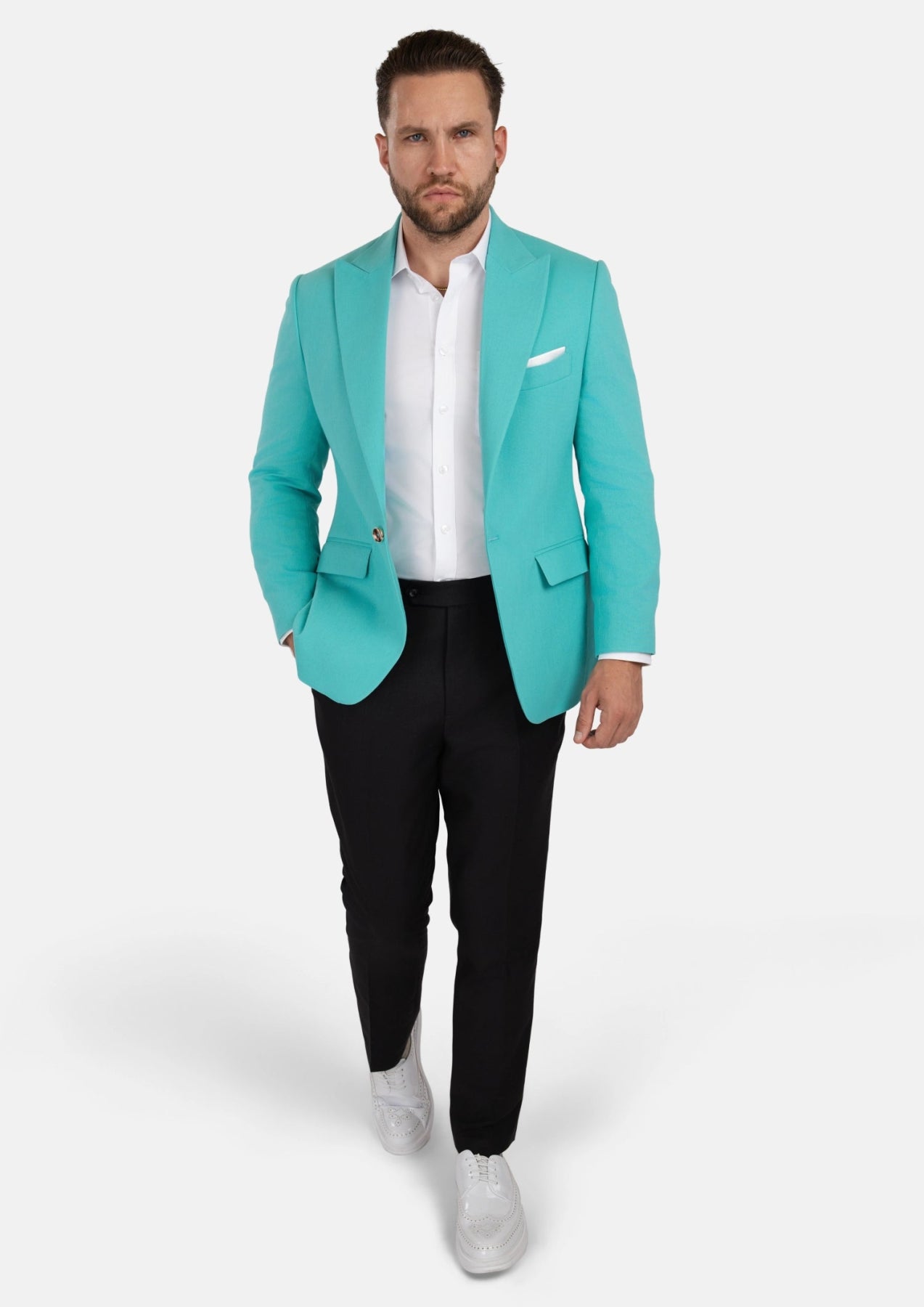 Liberty Atlantis Green Linen Blend Jacket - SARTORO