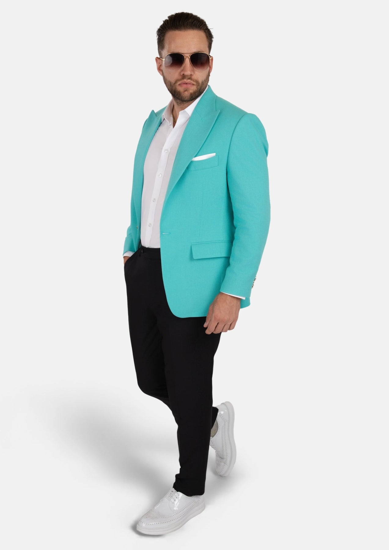 Liberty Atlantis Green Linen Blend Jacket - SARTORO