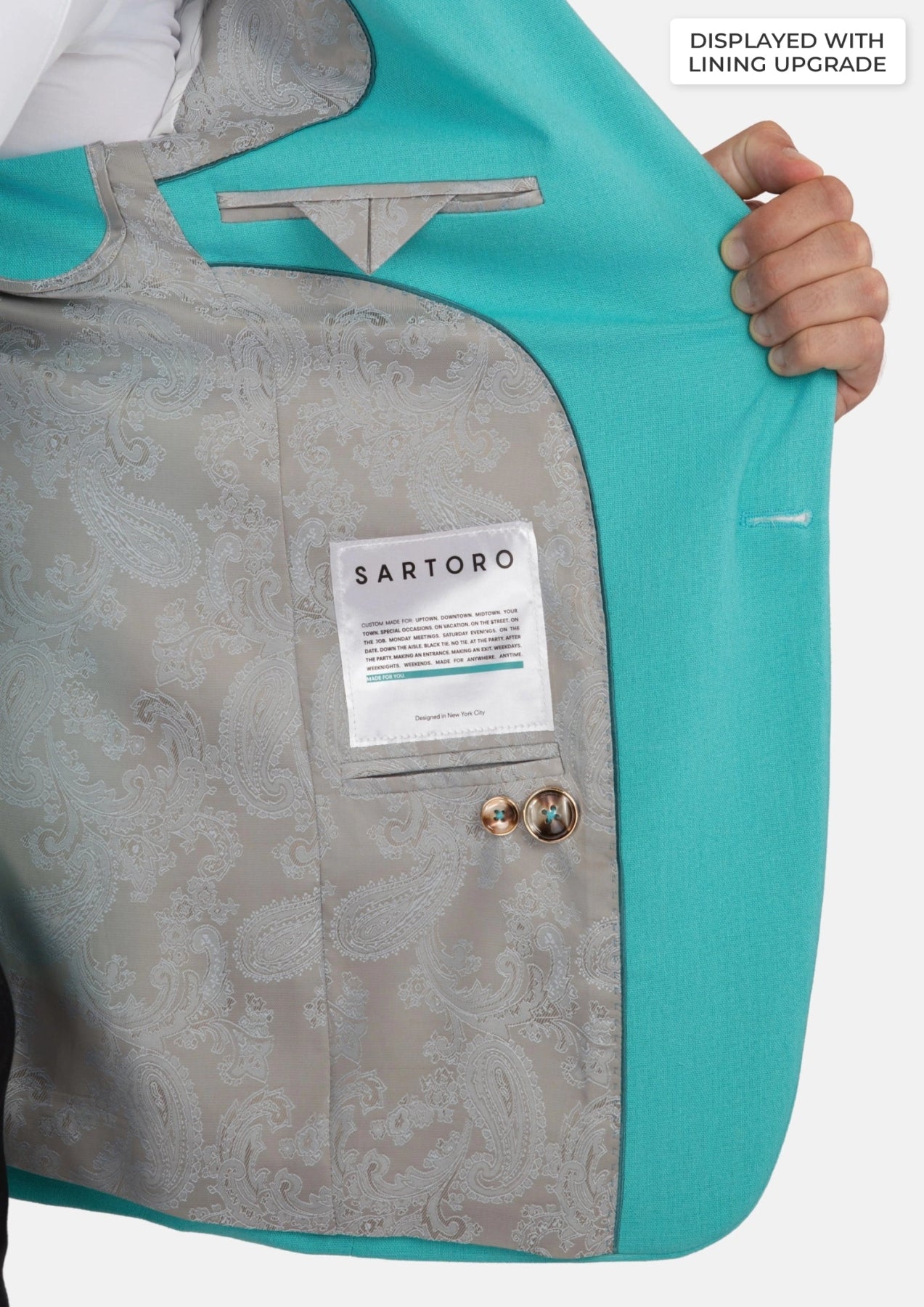 Liberty Atlantis Green Linen Blend Suit