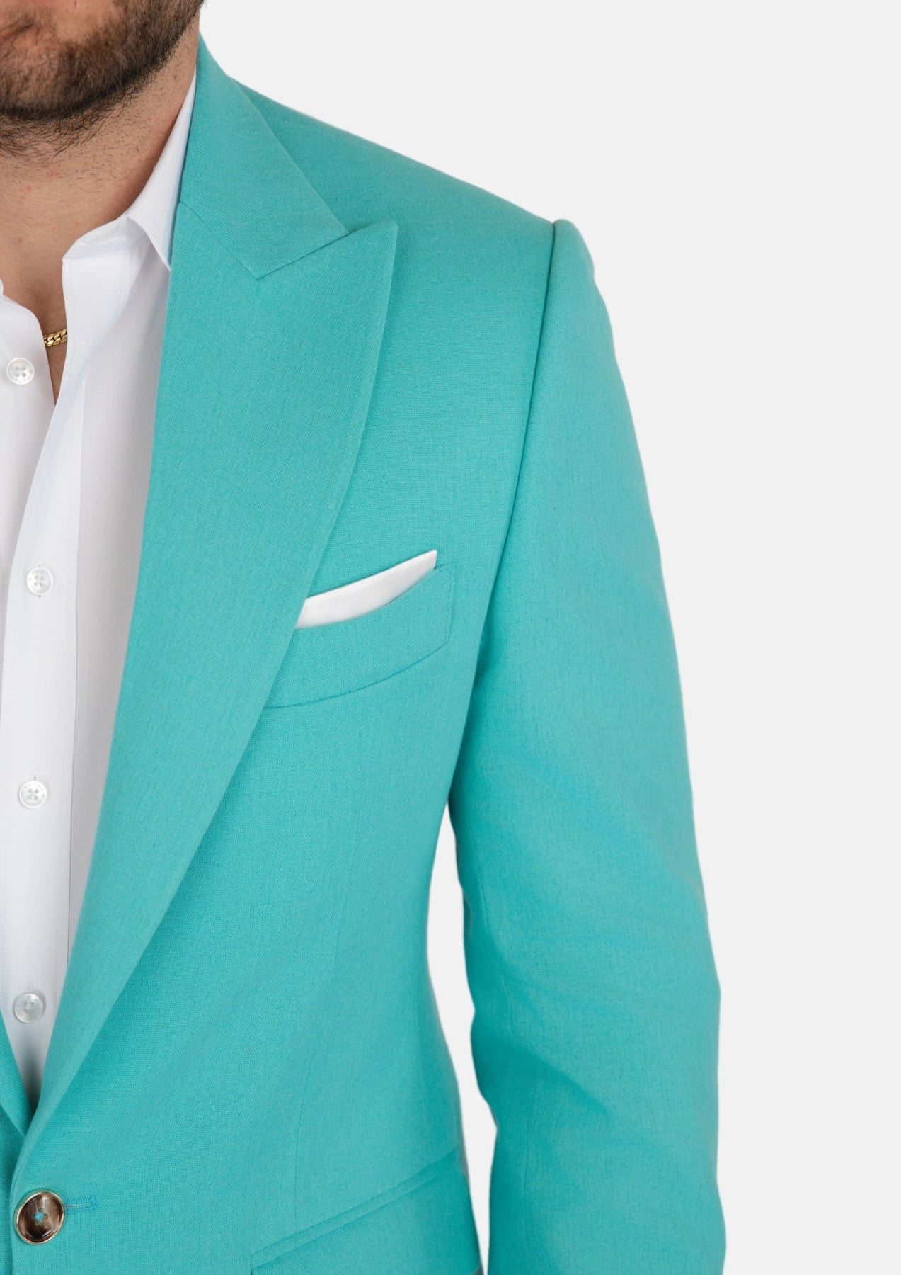 Liberty Atlantis Green Linen Blend Suit