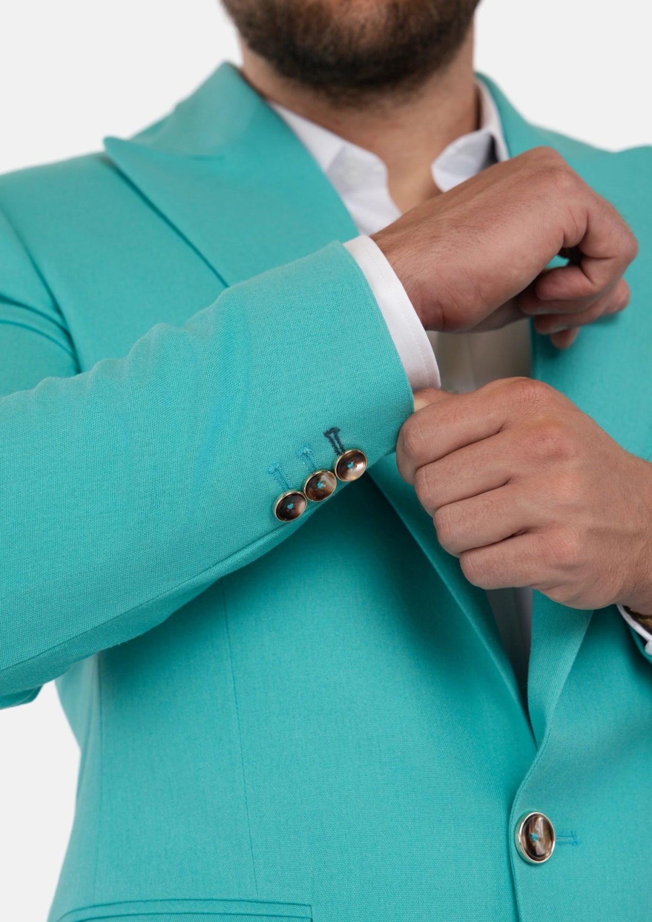 Liberty Atlantis Green Linen Blend Suit - SARTORO