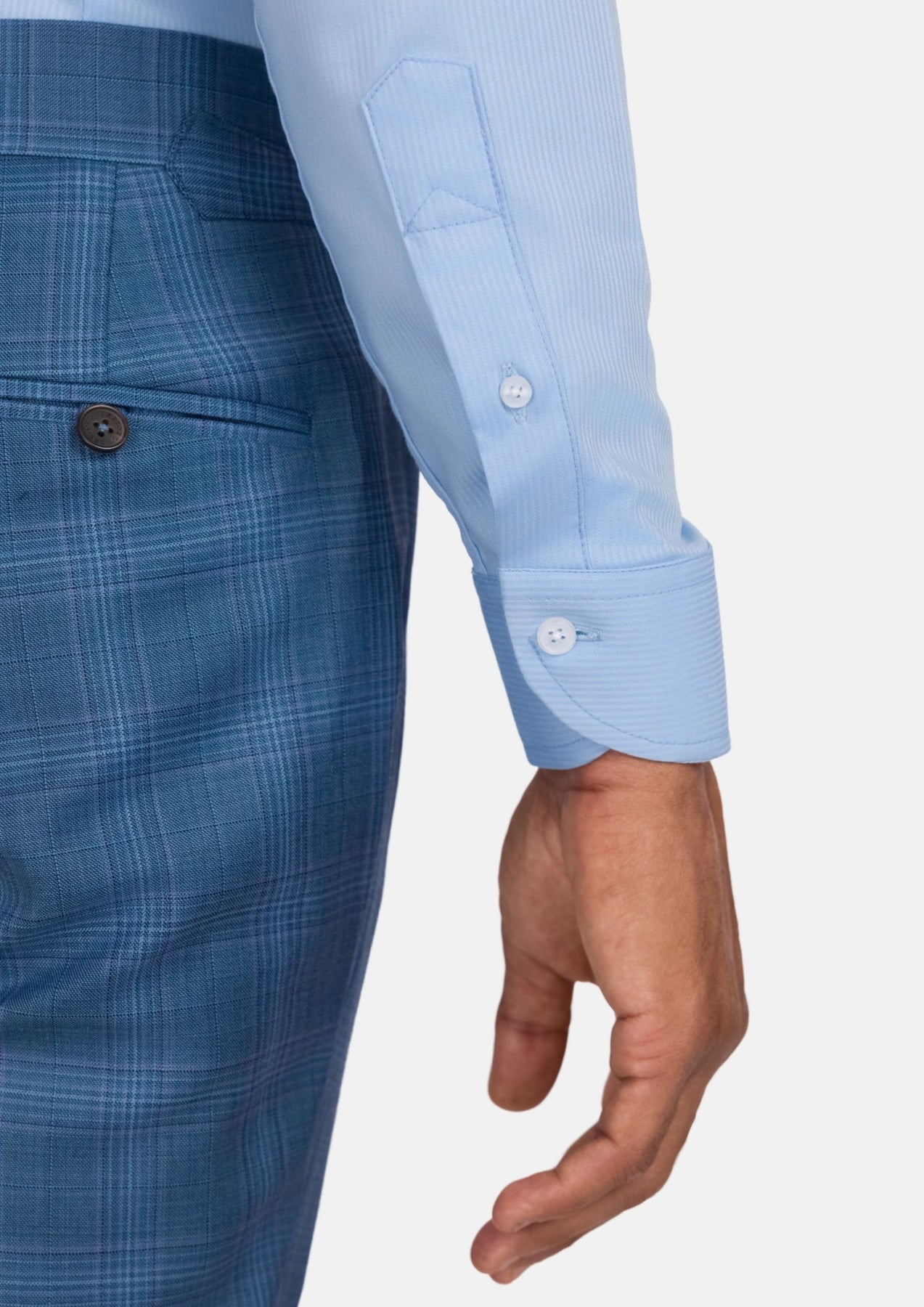 Light Blue Bamboo Striped Shirt - SARTORO