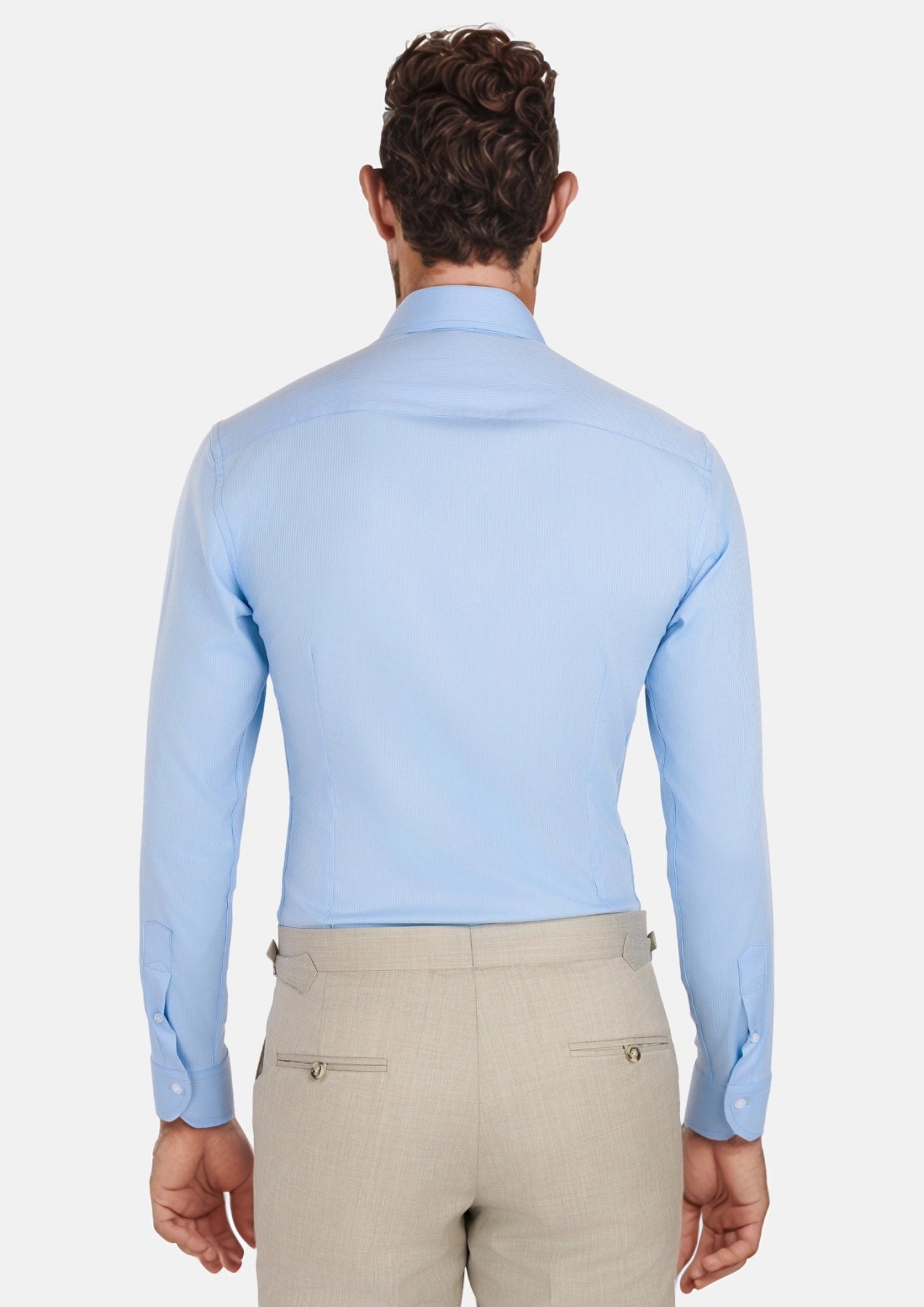 Light Blue Bamboo Striped Shirt - SARTORO