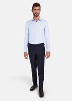 Light Blue Basket Weave Shirt - SARTORO483