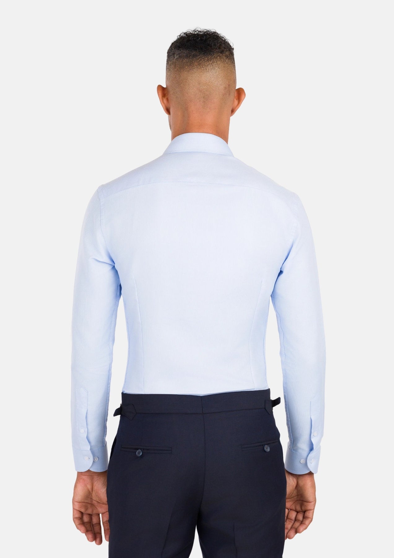 Light Blue Basket Weave Shirt - SARTORO
