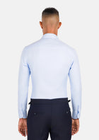 Light Blue Basket Weave Shirt - SARTORO692