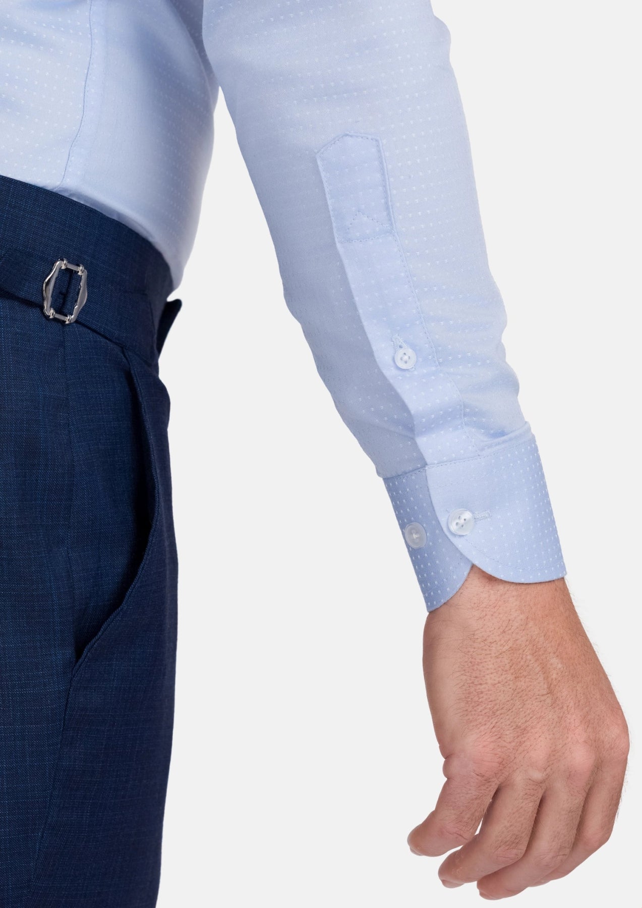 Light Blue Dotted Shirt - SARTORO