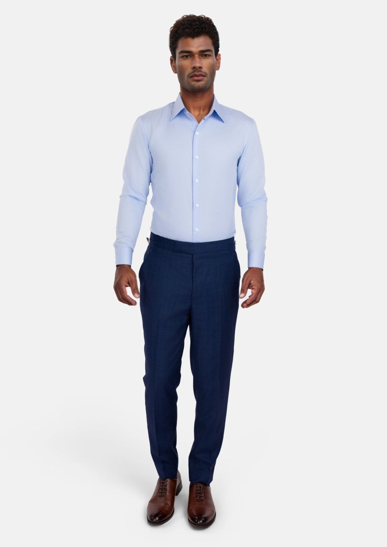 Light Blue Dotted Shirt - SARTORO