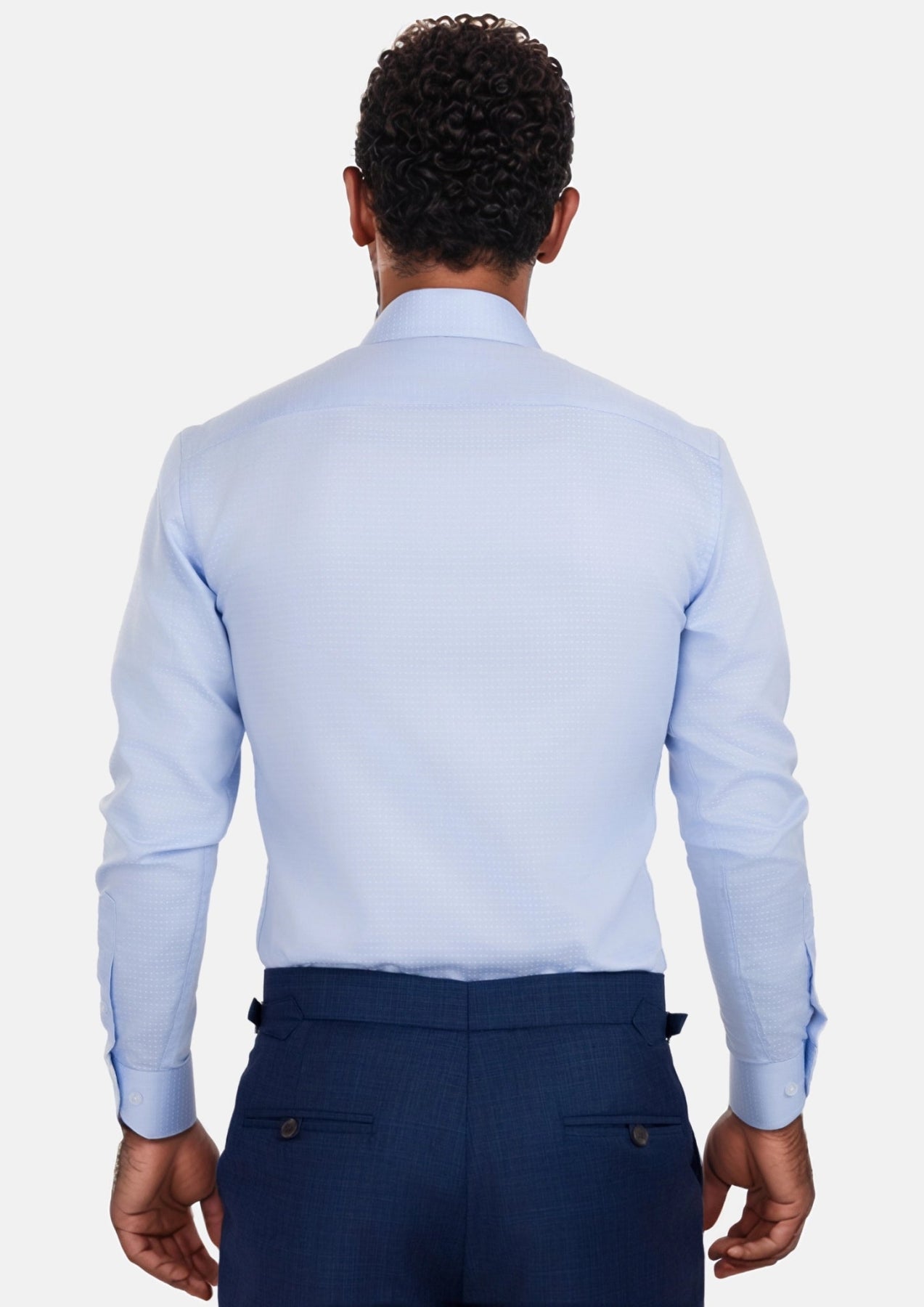 Light Blue Dotted Shirt - SARTORO