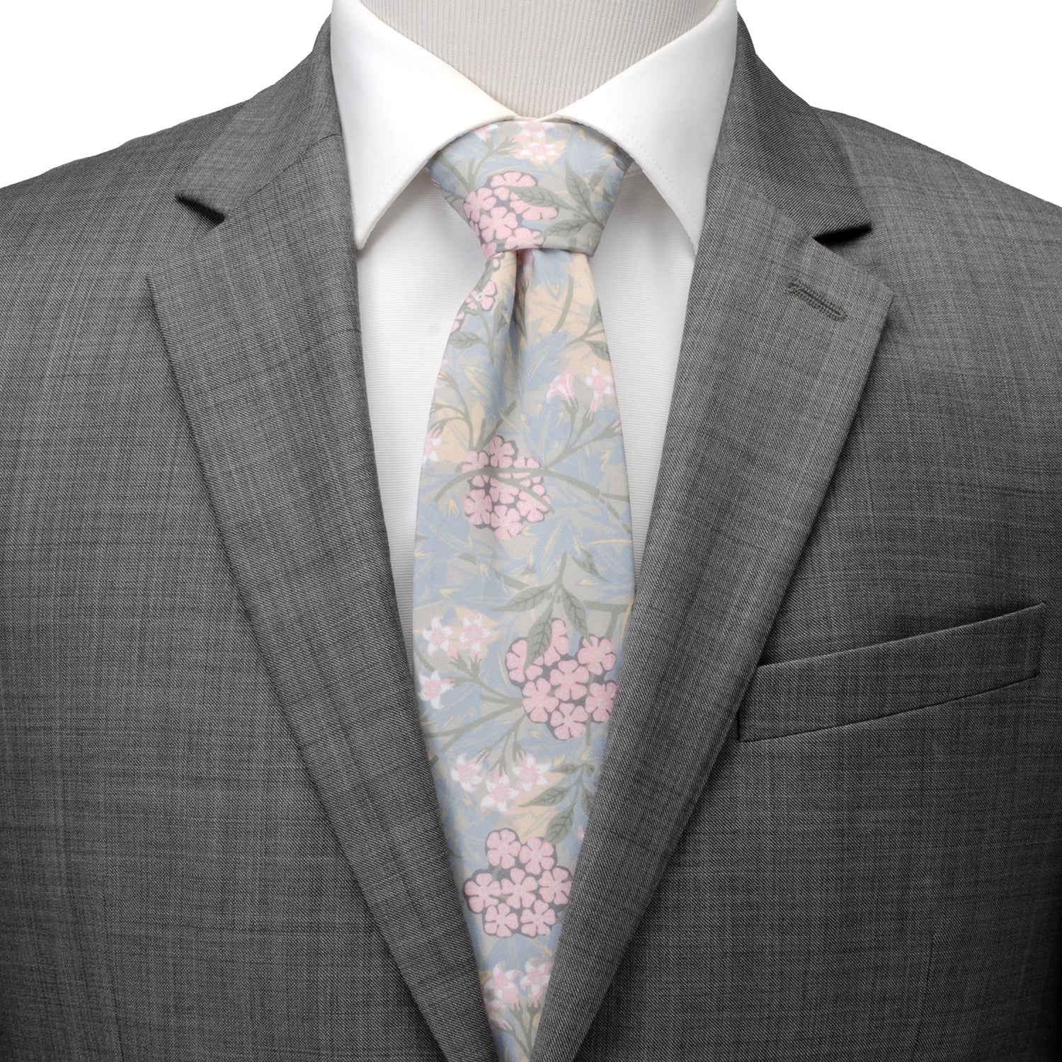 Light Blue Floral Men's Tie - SARTORO303