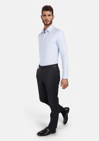 Light Blue Glen Plaid Shirt - SARTORO918