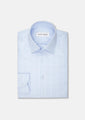 Light Blue Glen Plaid Shirt - SARTORO