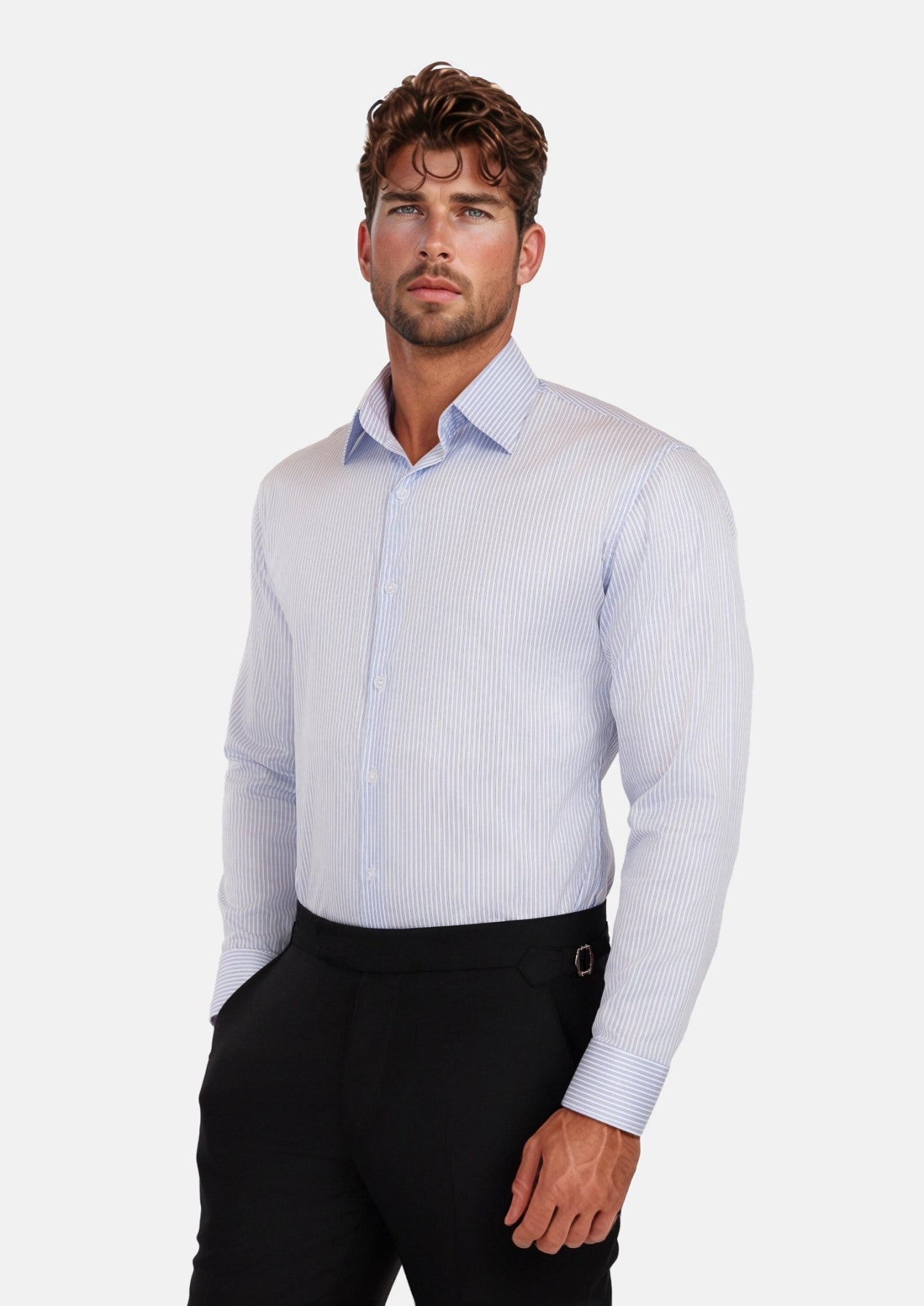 Light Blue Stripe Shirt - SARTORO
