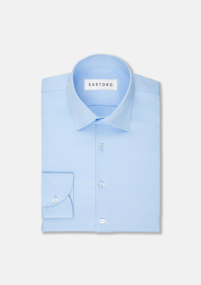 Light Blue Ultrasoft Bamboo Shirt - SARTORO