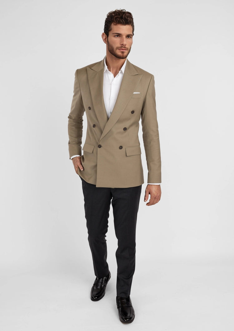 Light Brown Rockafeller Jacket - SARTORO395