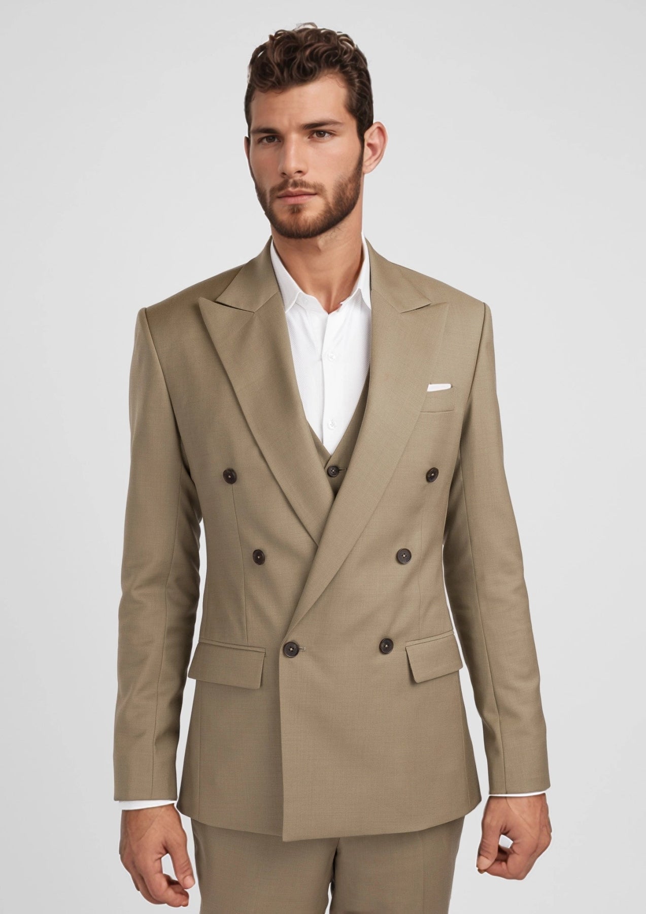 Light Brown Rockafeller Suit - SARTORO