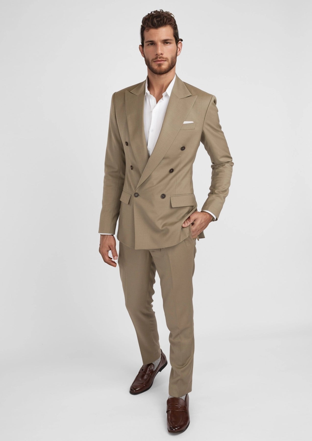 Light Brown Rockafeller Suit - SARTORO